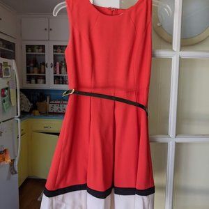Bright orange/red sophisticated dress